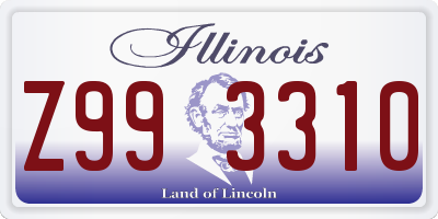 IL license plate Z993310