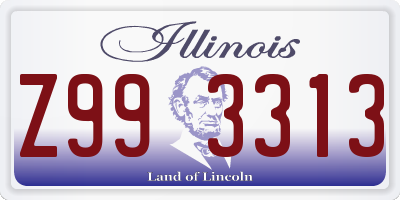 IL license plate Z993313