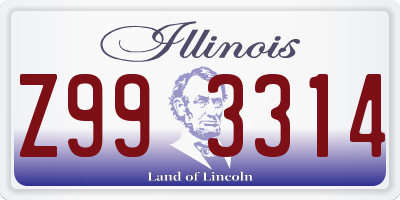IL license plate Z993314