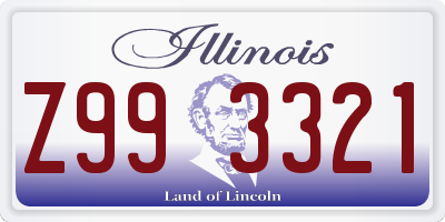 IL license plate Z993321