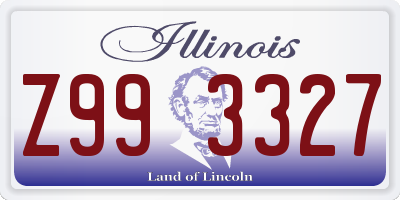 IL license plate Z993327