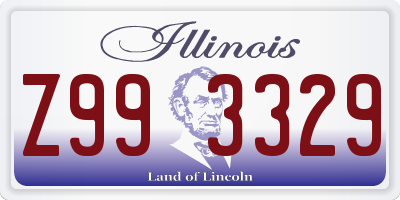 IL license plate Z993329