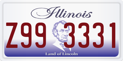 IL license plate Z993331