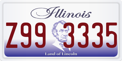 IL license plate Z993335