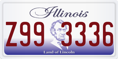 IL license plate Z993336