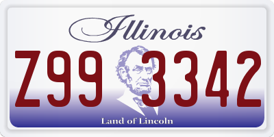 IL license plate Z993342