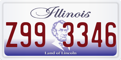 IL license plate Z993346