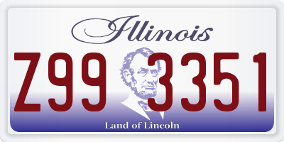 IL license plate Z993351