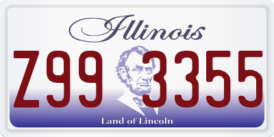 IL license plate Z993355