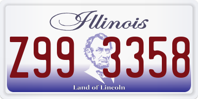 IL license plate Z993358