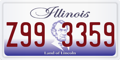 IL license plate Z993359
