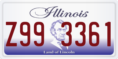 IL license plate Z993361
