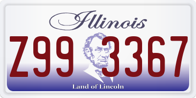 IL license plate Z993367