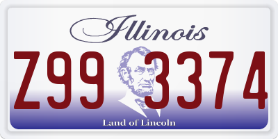 IL license plate Z993374