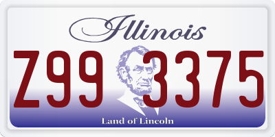 IL license plate Z993375