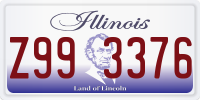 IL license plate Z993376
