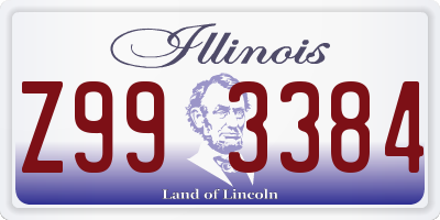 IL license plate Z993384