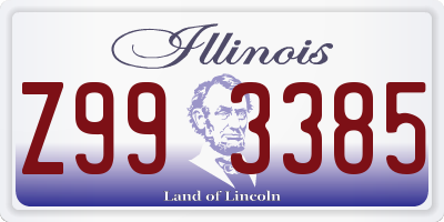 IL license plate Z993385