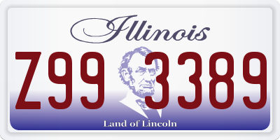 IL license plate Z993389