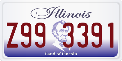 IL license plate Z993391