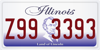 IL license plate Z993393