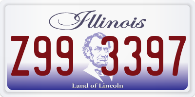 IL license plate Z993397