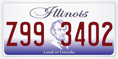 IL license plate Z993402