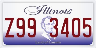 IL license plate Z993405