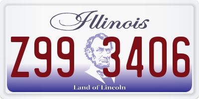 IL license plate Z993406