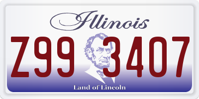 IL license plate Z993407