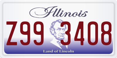 IL license plate Z993408