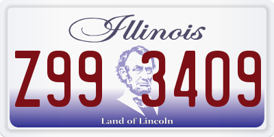 IL license plate Z993409