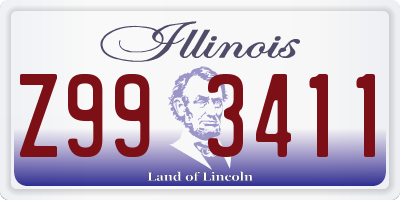 IL license plate Z993411