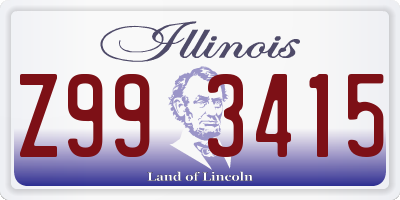 IL license plate Z993415