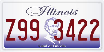 IL license plate Z993422