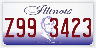 IL license plate Z993423