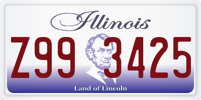 IL license plate Z993425