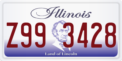 IL license plate Z993428