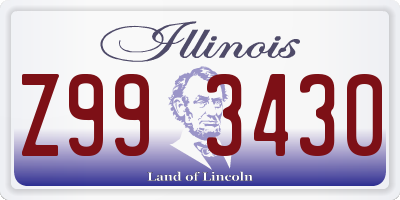 IL license plate Z993430