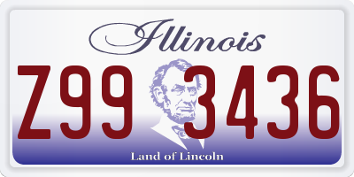 IL license plate Z993436