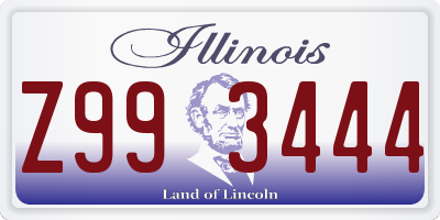 IL license plate Z993444