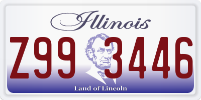 IL license plate Z993446