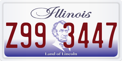 IL license plate Z993447