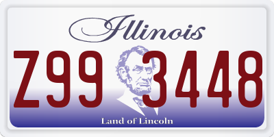 IL license plate Z993448