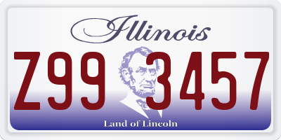 IL license plate Z993457