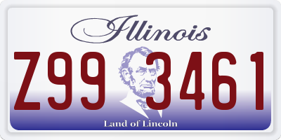 IL license plate Z993461