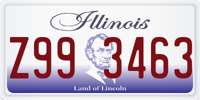 IL license plate Z993463