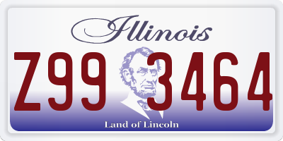 IL license plate Z993464