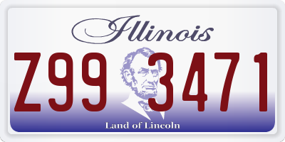 IL license plate Z993471