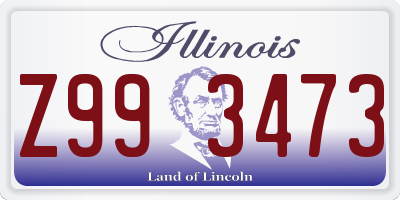 IL license plate Z993473